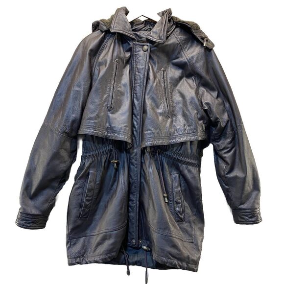 Sergio Vadducci Genuine Leather Jacket Coat Removable Lining Piel Women's Large - Picture 9 of 9